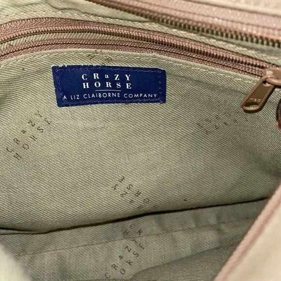 Crazy Horse |A Liz Claiborne Co.| Vintage Canvas & Leather 90’s Shoulder Bag - Picture 13 of 13